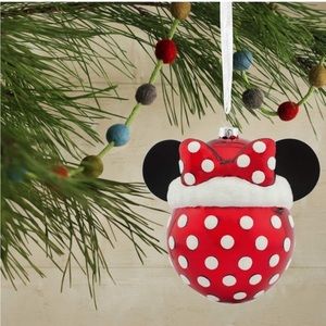 Hallmark Christmas Ornaments, Disney Minnie Mouse Blown Glass Ornament
